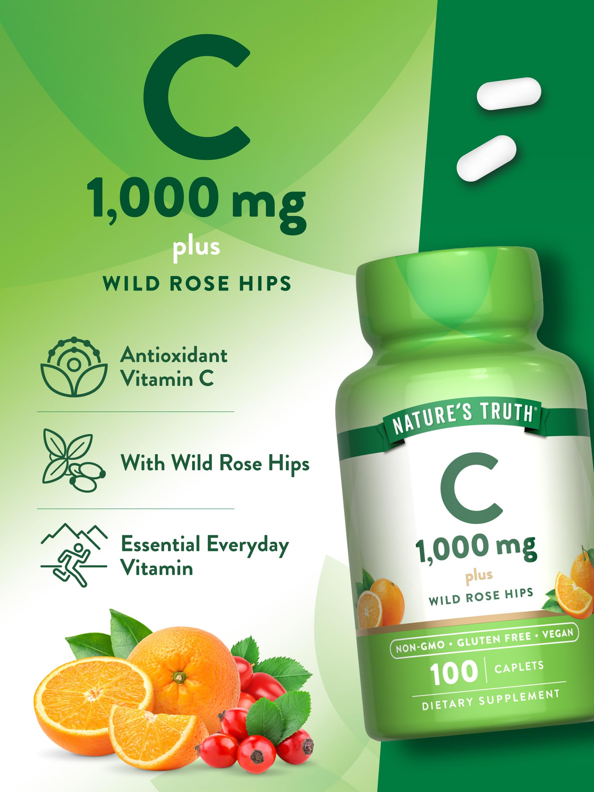 Nature's Truth Vitamin C packaging highlights transparency and trusted quality