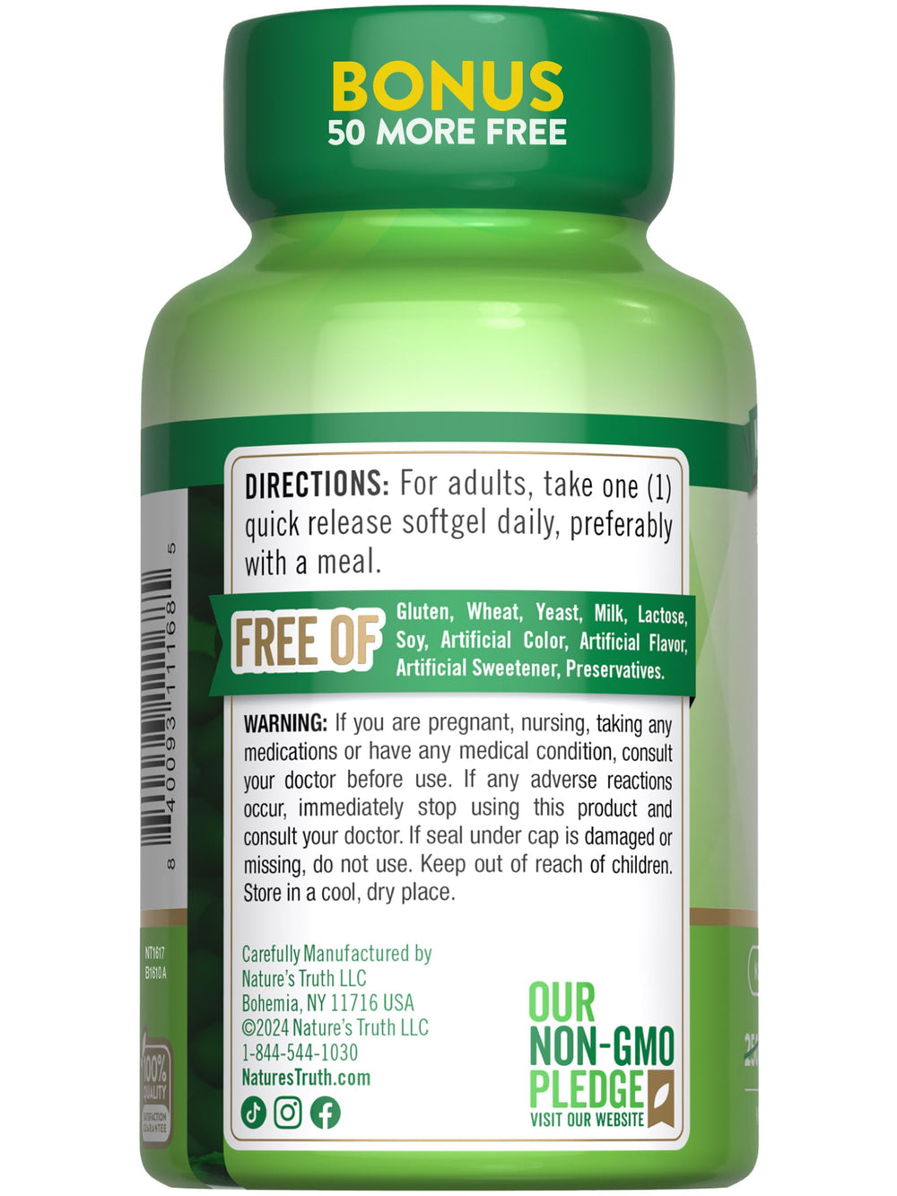 Nature's Truth Vitamin D3 bottle in use for daily routine