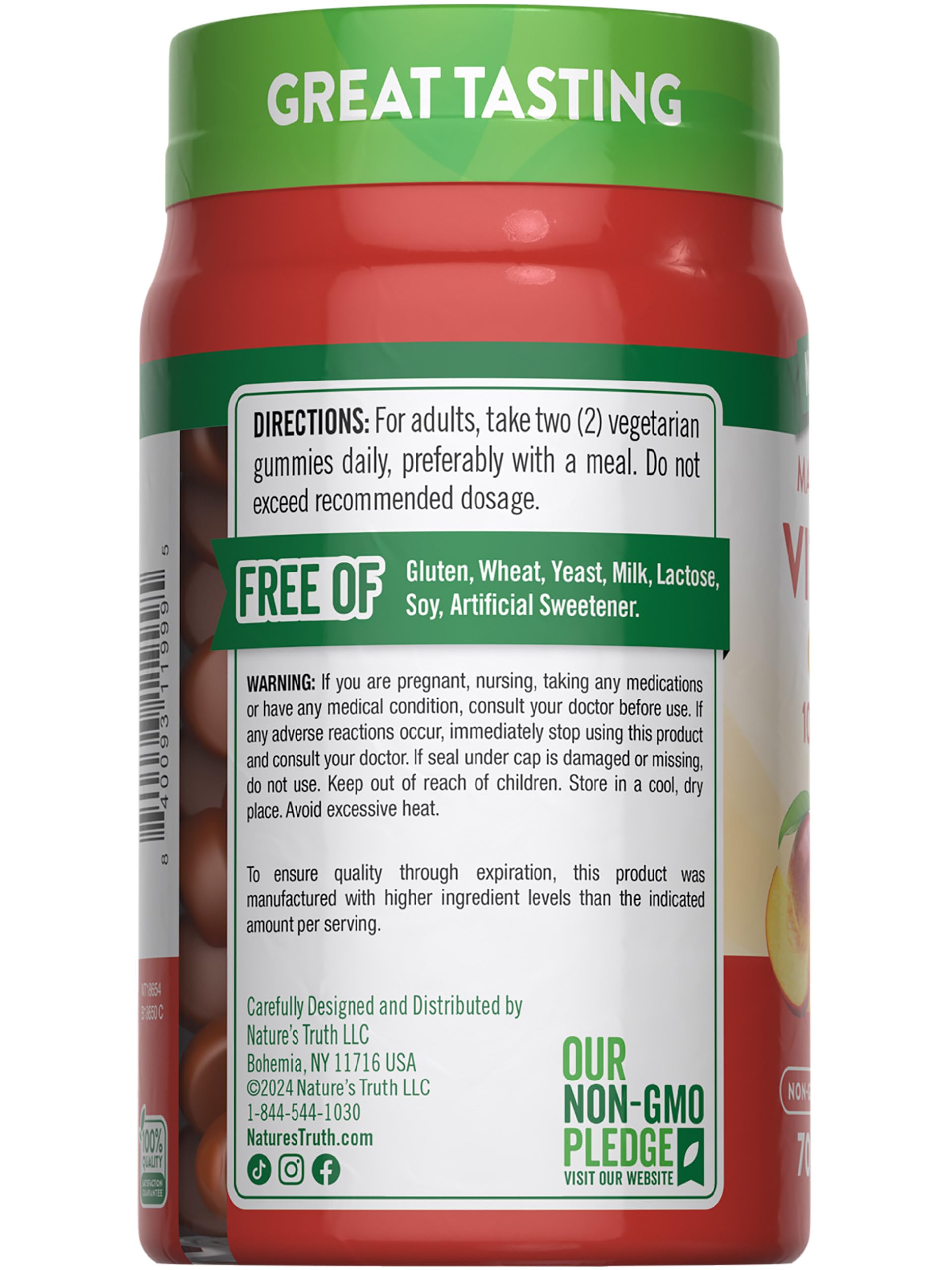 Nature's Truth vitamin D3 gummies lifestyle shot emphasizing easy daily use