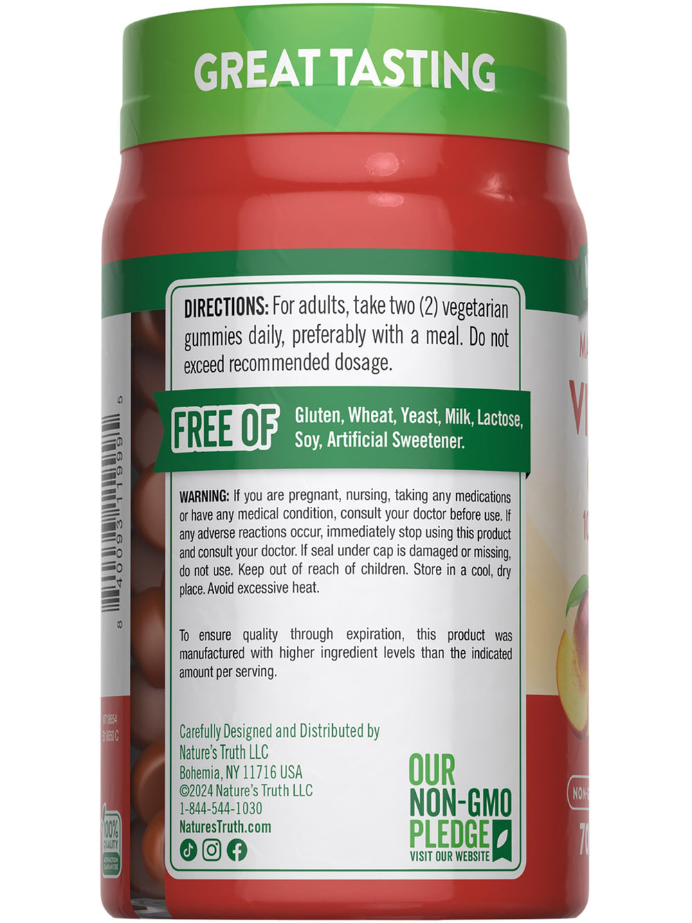 Nature's Truth vitamin D3 gummies lifestyle shot emphasizing easy daily use