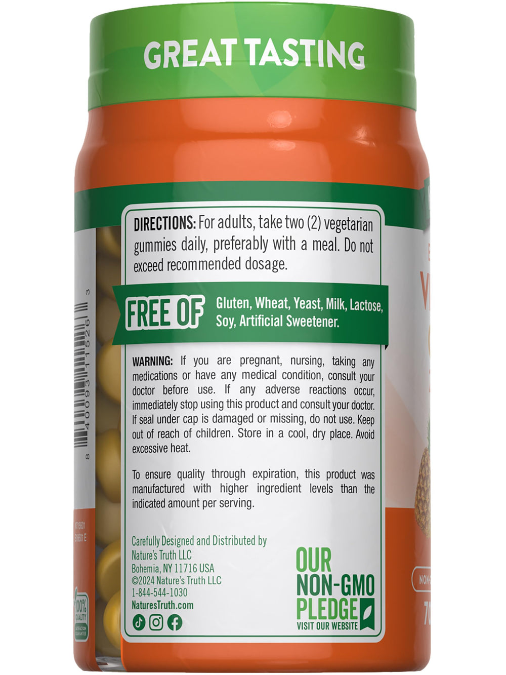 Nature's Truth Vitamin D3 gummies pineapple flavor close-up inviting daily ritual
