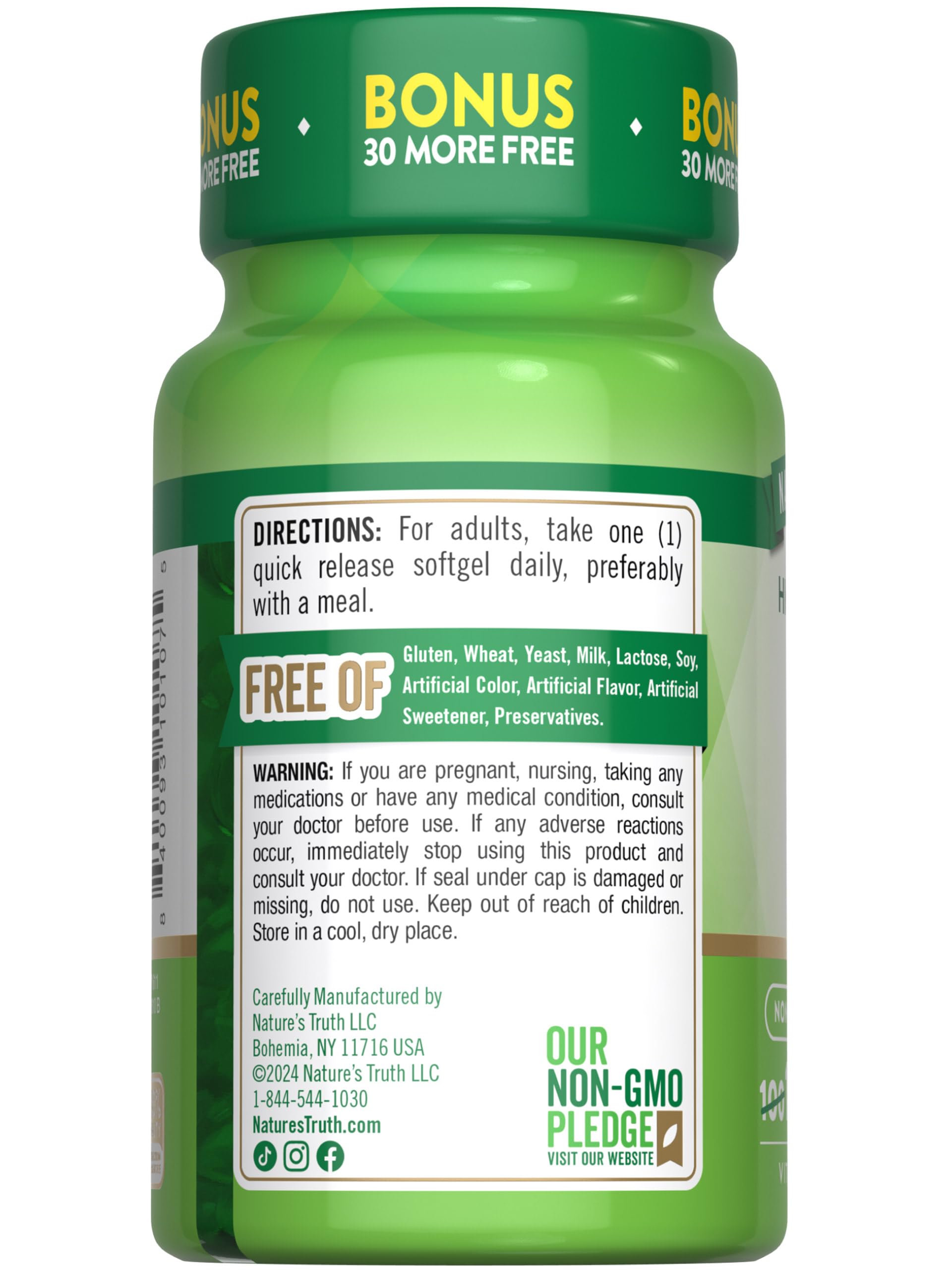 Bottle displayed on a clean kitchen counter for a daily wellness routine.