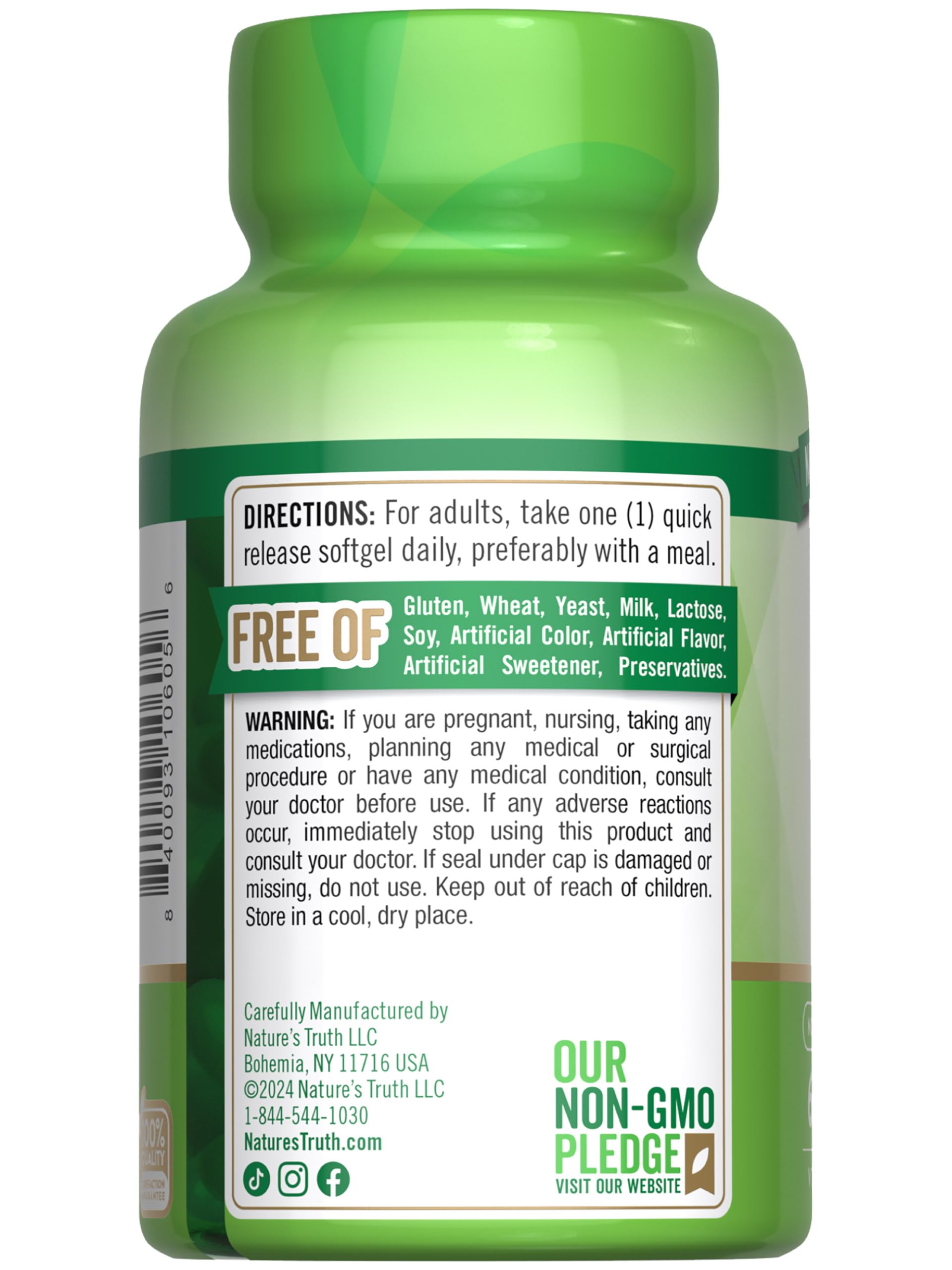 Nature's Truth Vitamin E box and bottle for everyday wellness