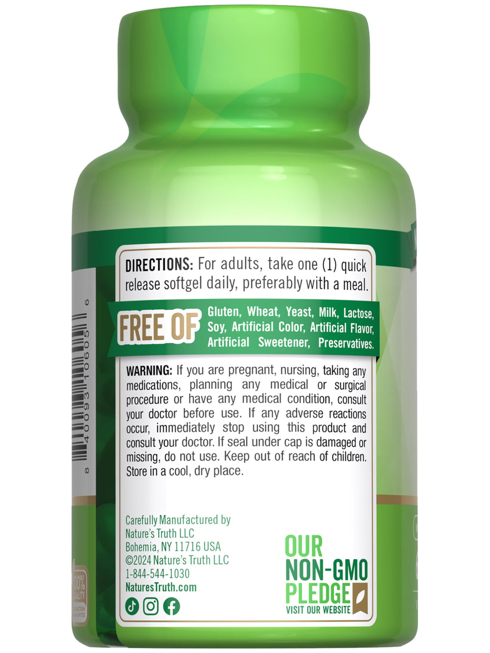 Nature's Truth Vitamin E box and bottle for everyday wellness
