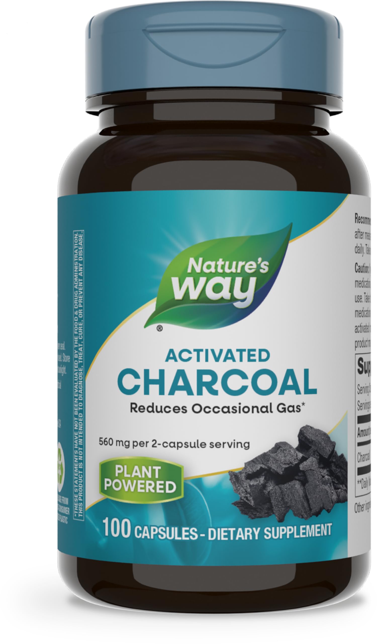 Nature's Way Activated Charcoal 2-pack packaging for value purchase