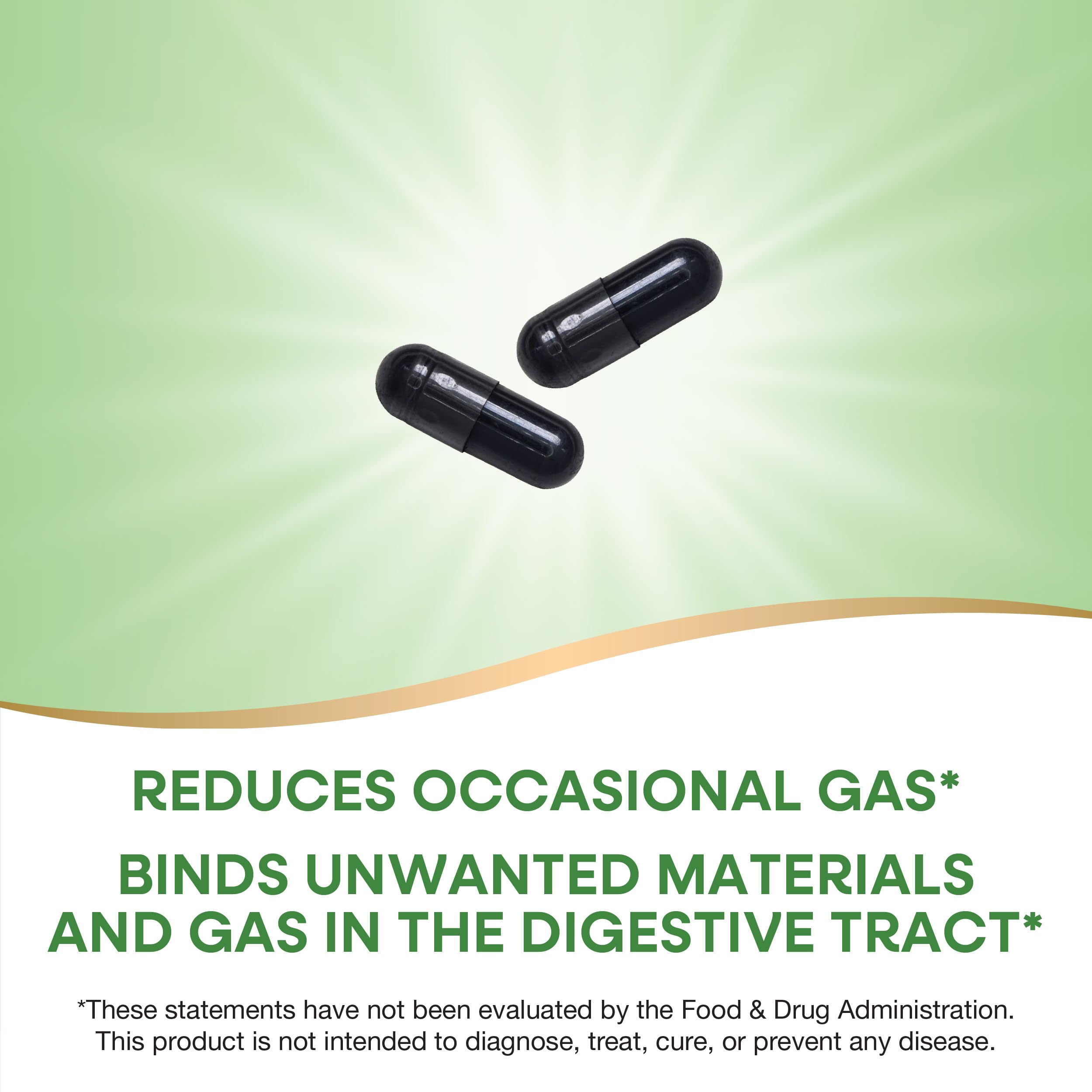 Nature's Way Activated Charcoal gluten-free badge signals allergy-friendly option