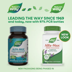 Nature's Way Alfa-Max label confirms gluten-free and vegan status