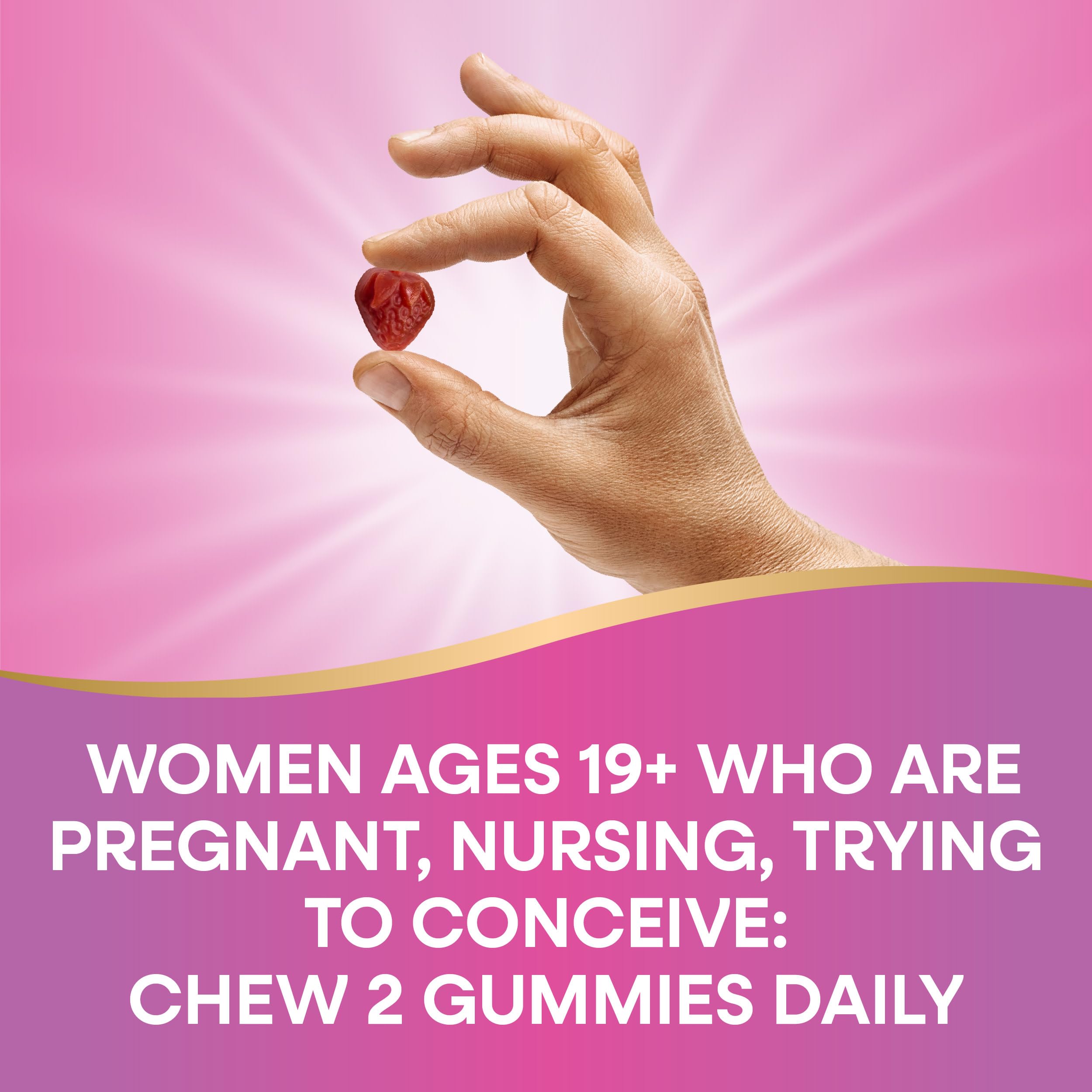 Nature's Way Alive Prenatal gummies orange raspberry lemonade flavor close-up