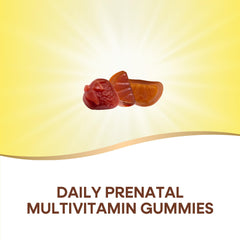 Nature's Way Alive Prenatal gummy close-up—strawberry and lemon flavor appeal.
