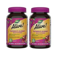 Nature's Way Alive! Women’s Gummy Multivitamin bottle on kitchen counter for daily energy support