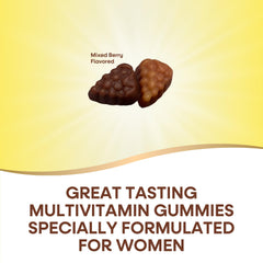 Ingredients badge showing B-vitamins and Orchard Fruits & Garden Veggies blend