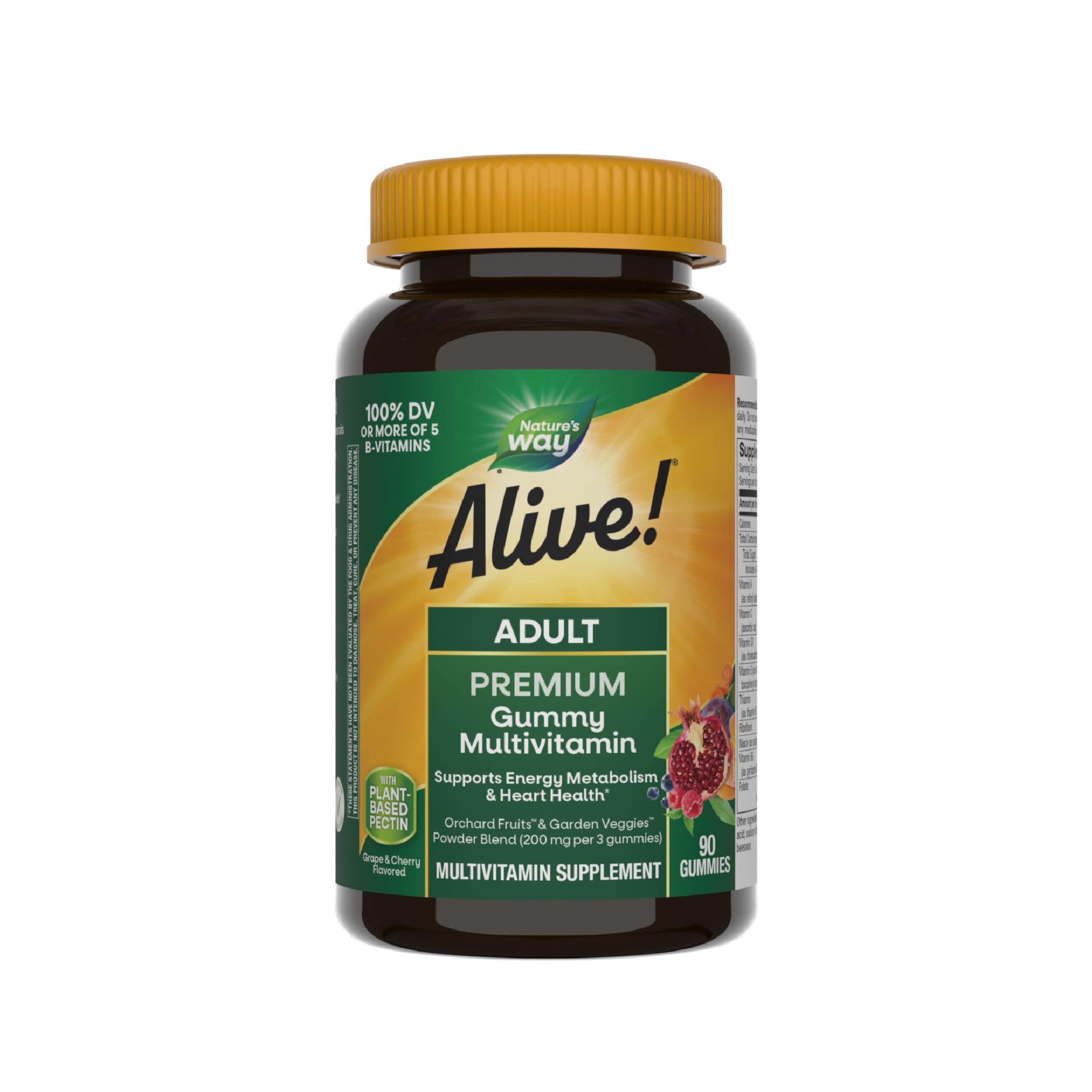 Nature's Way Alive! gummies bottle front showing colorful daily wellness