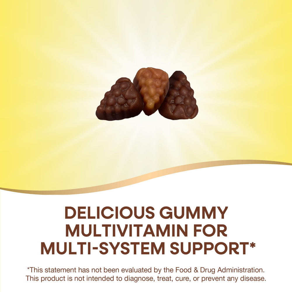 Nature's Way Alive! gummies bottle side label highlights vitamins