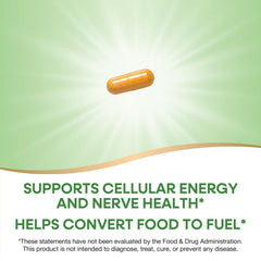 Nature's Way B-100 Complex label close-up highlighting gluten-free formula.