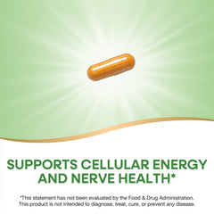 Nature's Way B-50 Complex label detail reveals eight B vitamins and folic acid