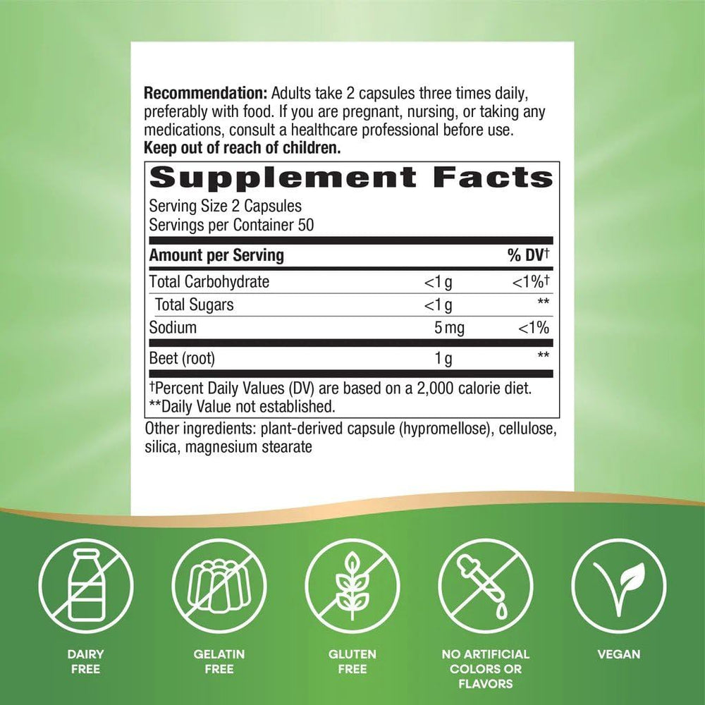 Nature's Way Beet Root 100C 2Pack packaging display for retailers
