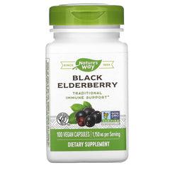 Nature's Way Black Elderberry bottle front view for daily immune support.