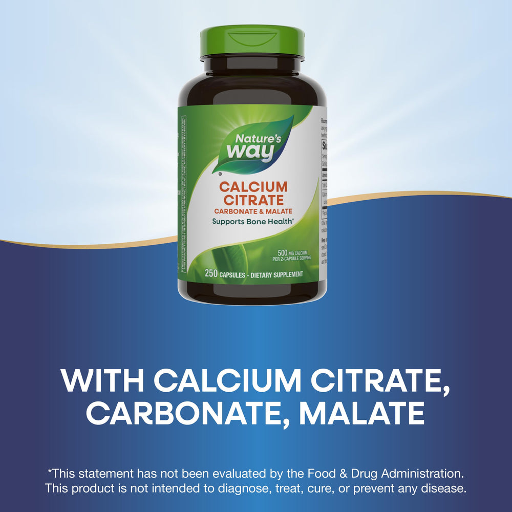 Nature's Way Calcium Citrate gluten-free icon indicating allergen-friendly formulation.