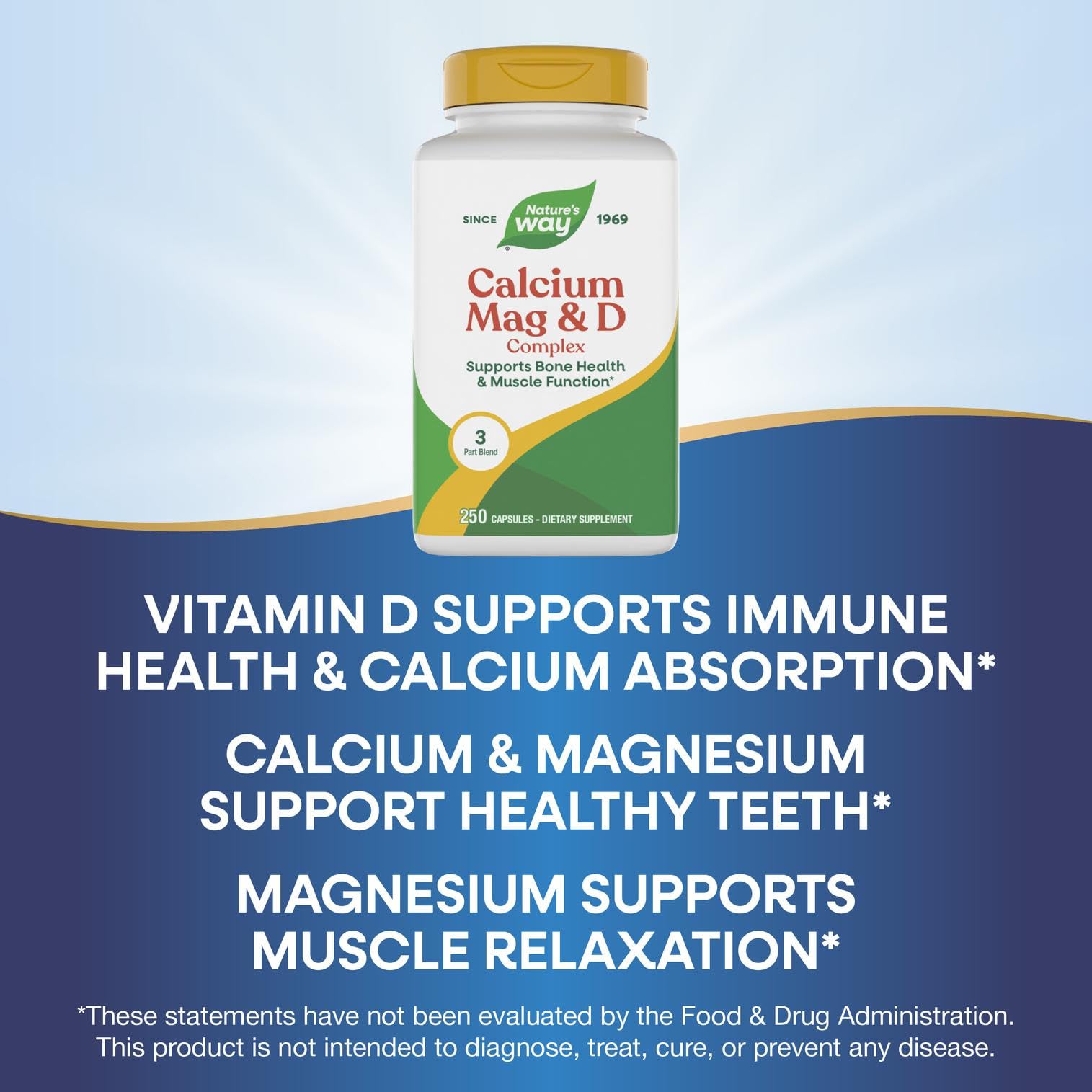 Nature's Way gluten-free badge on bottle emphasizes wheat-free formulation.