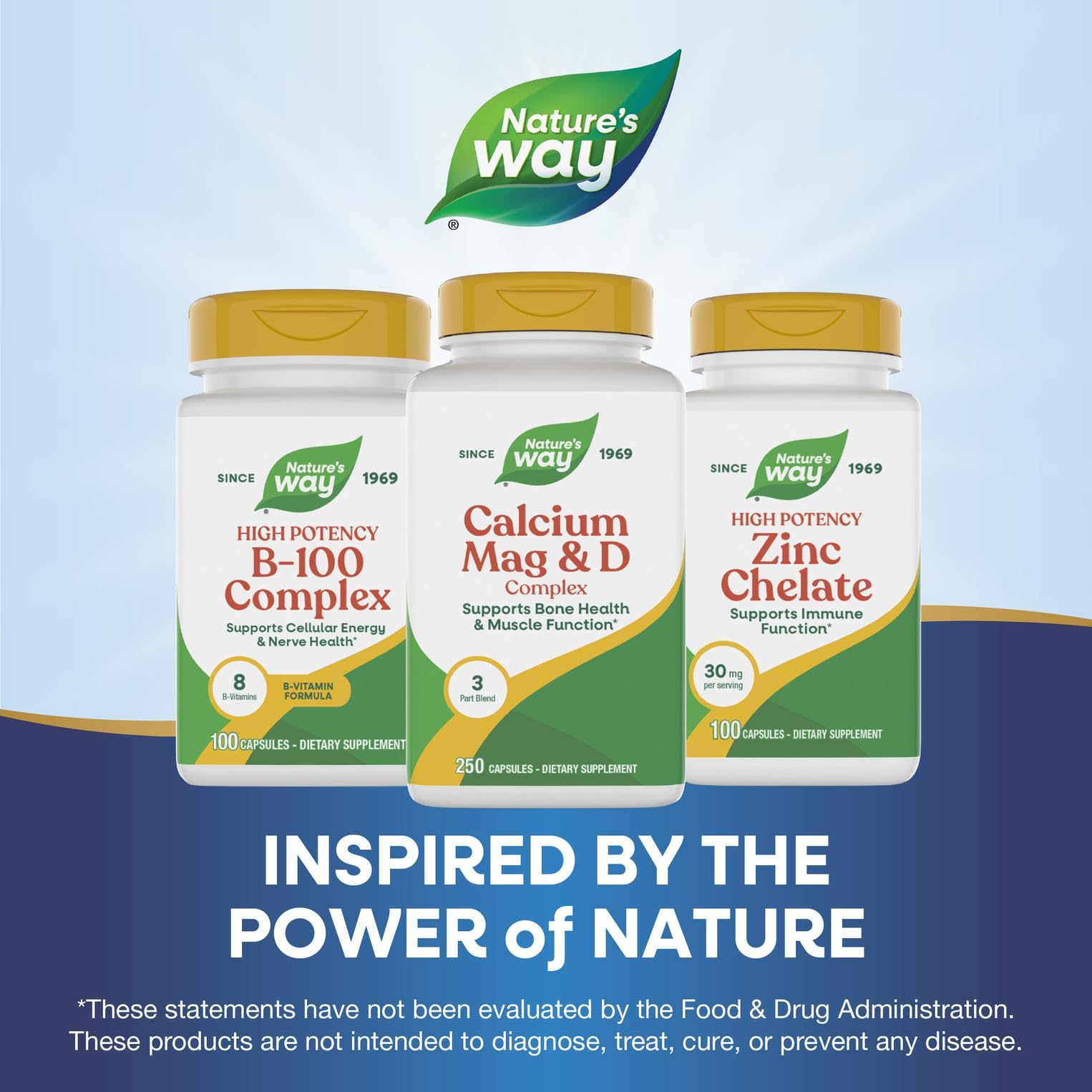 Nature's Way packaging variation image shows current bottle design for easy identification.