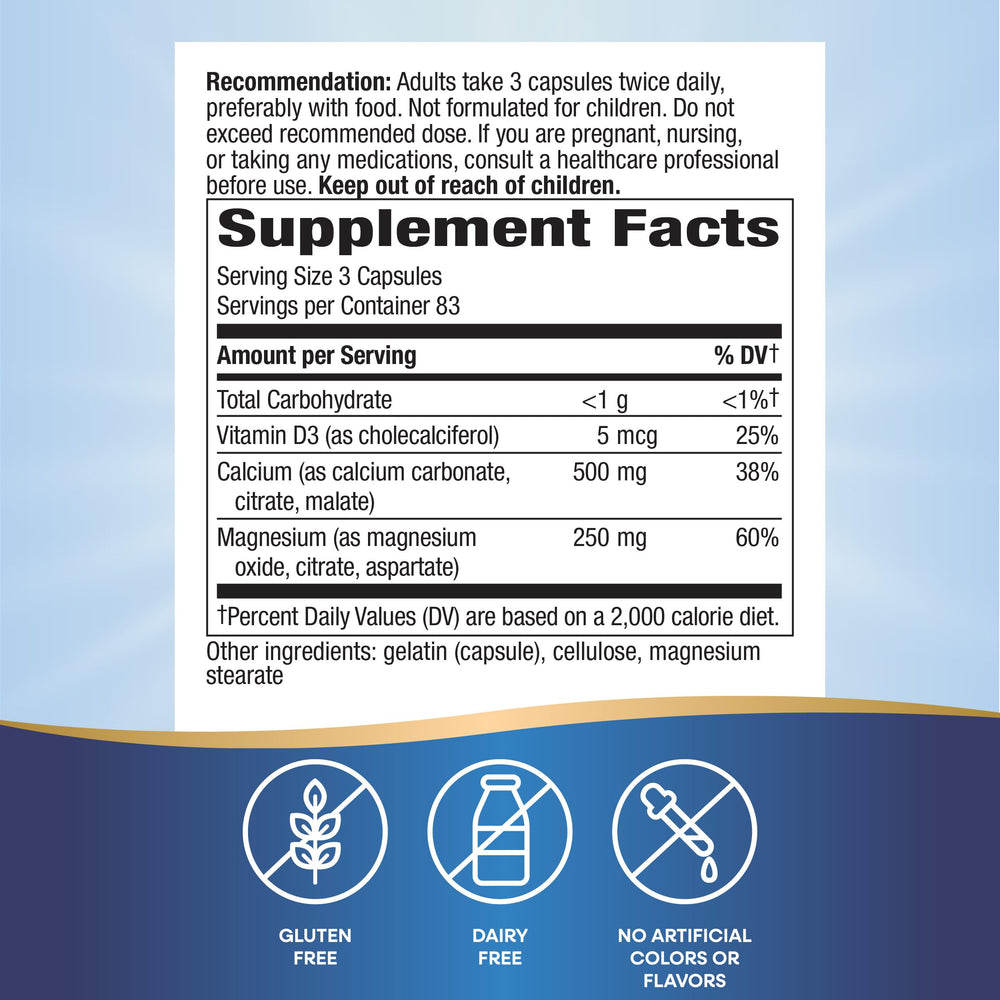 Nature's Way bottle label highlights gluten free formula and ingredients