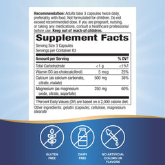 Nature's Way bottle label highlights gluten free formula and ingredients