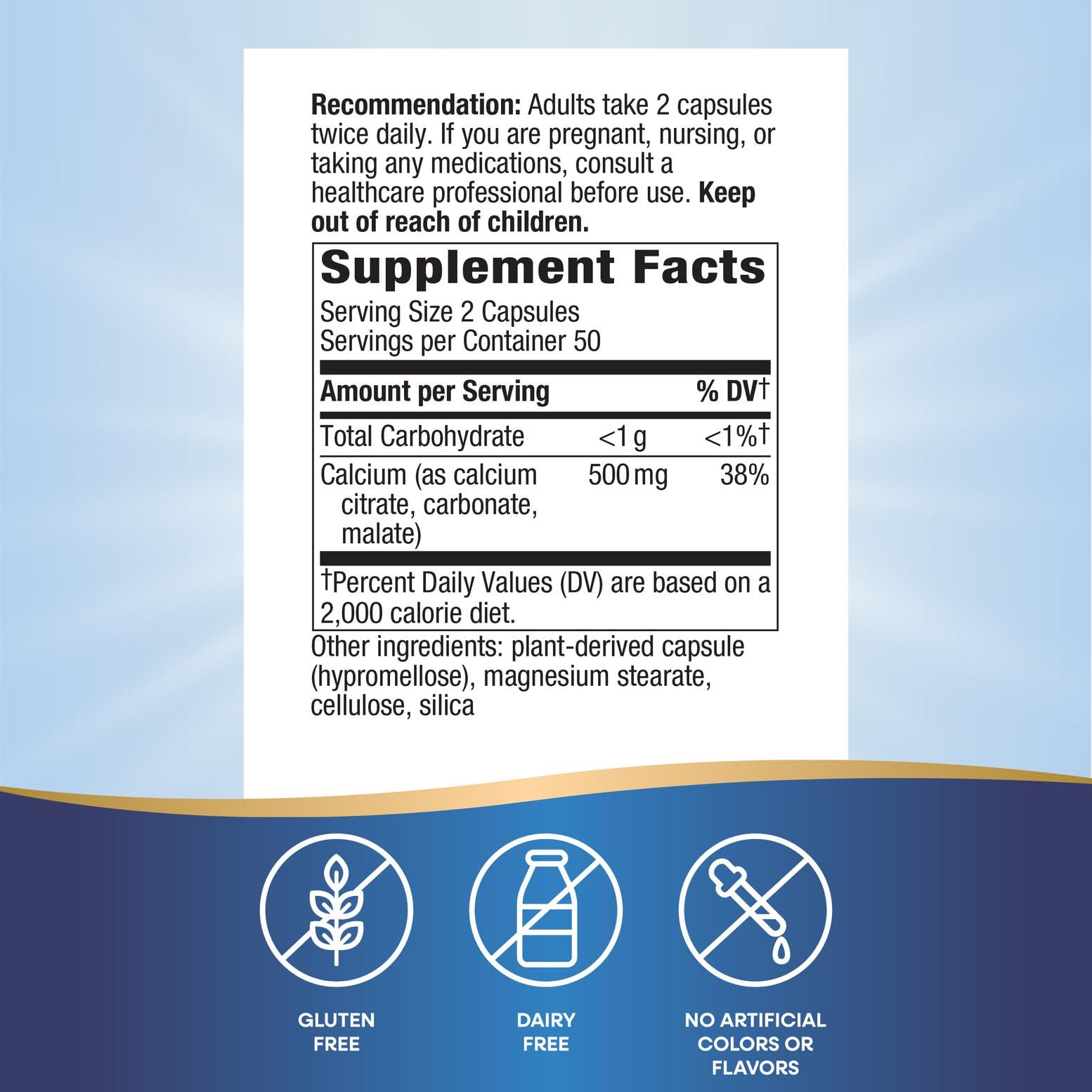 Nature's Way Calcium Magnesium Zinc capsules close-up emphasizes minerals for muscle function.