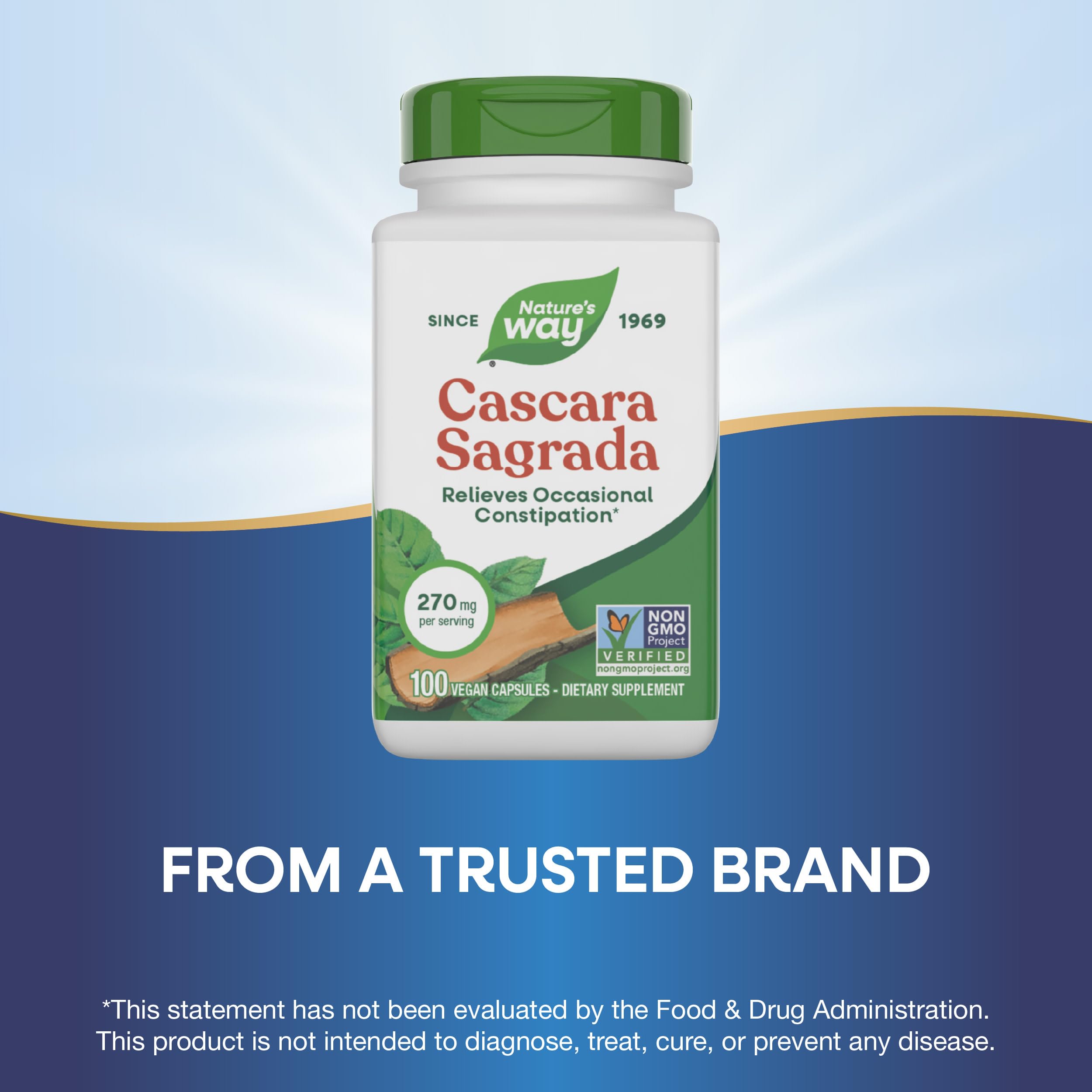 Packaging image of Nature's Way Cascara Sagrada for adults and kids 12+