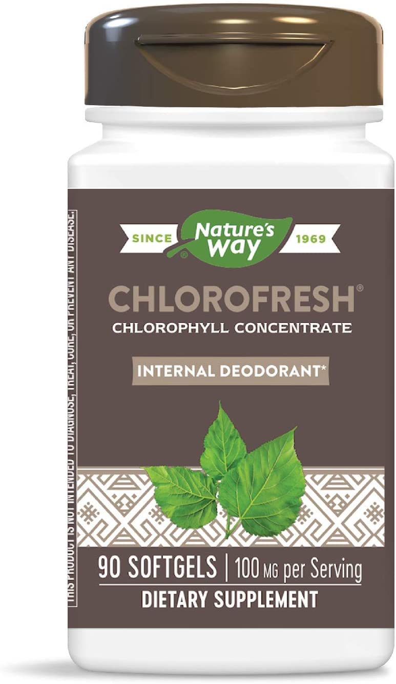 Nature's Way Chlorofresh bottle label showing odor control potential