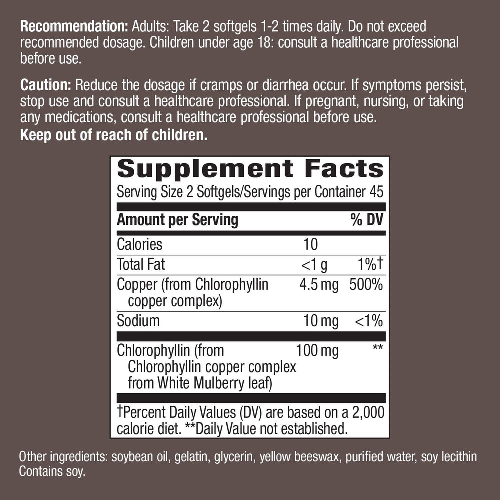 Chlorofresh softgels in bottle for easy daily odor management