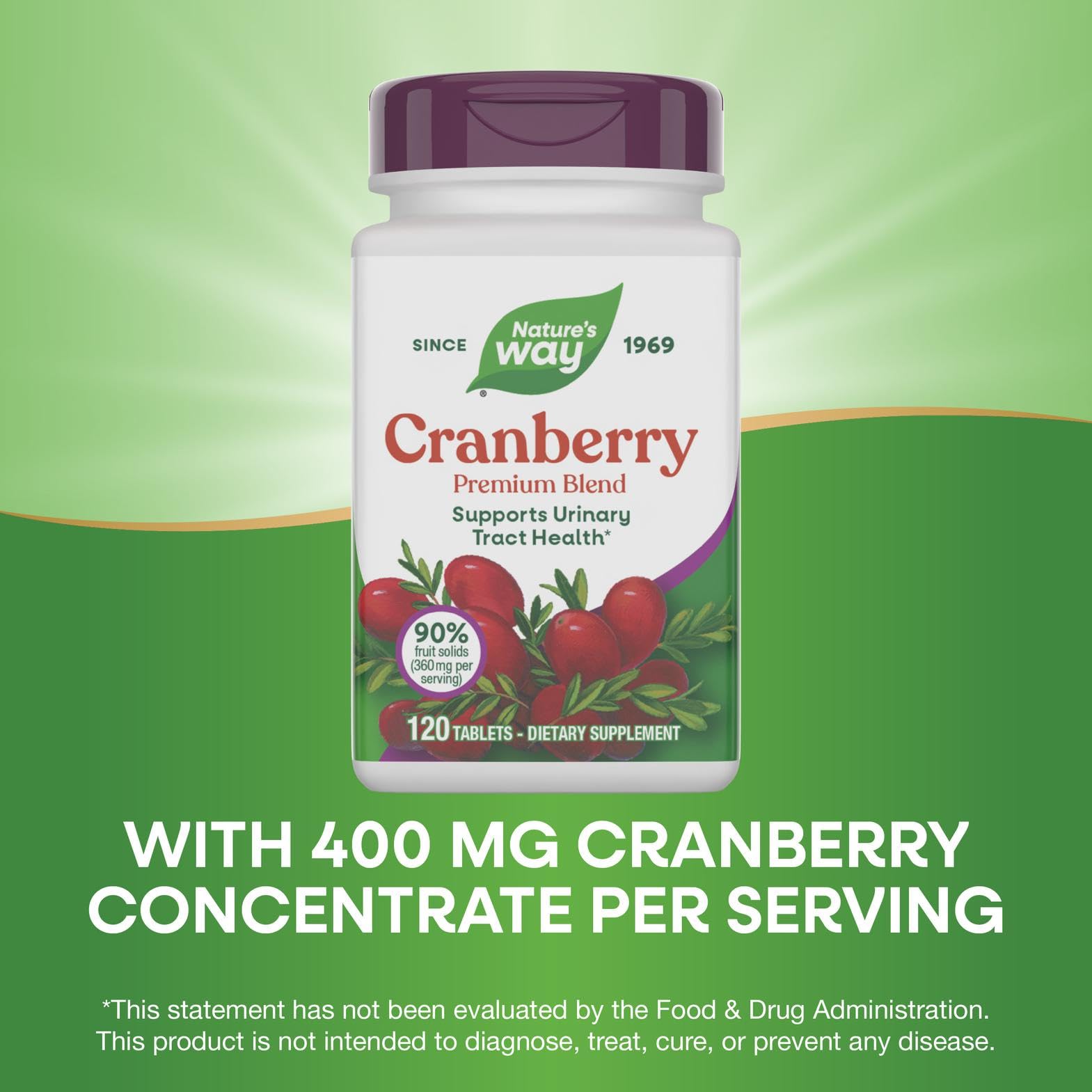 Nature's Way Cranberry Premium Blend serving idea for daily use.