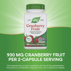 Adult daily routine with Nature's Way Cranberry: two capsules and a glass of water