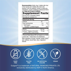 Nature's Way DGL chewable tablets after meals for convenient digestive support.