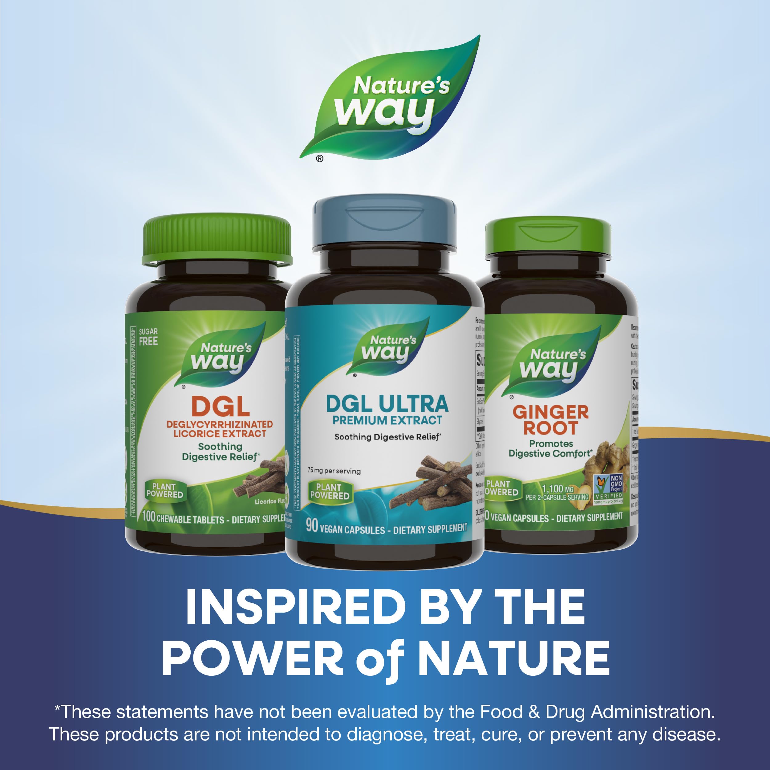 Nature's Way DGL Ultra user taking a capsule after a meal.
