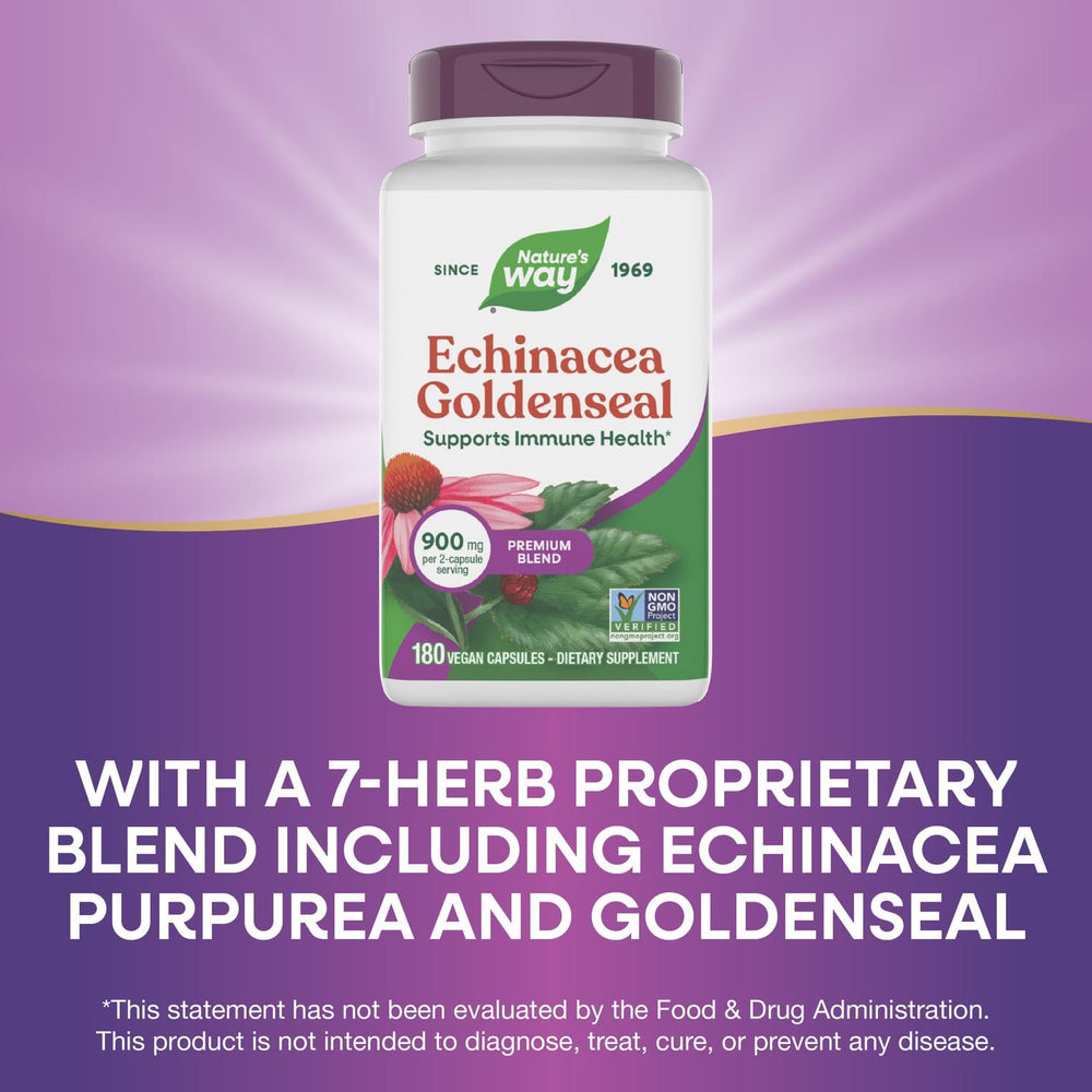 Proprietary 7 herb blend visible on Nature's Way packaging