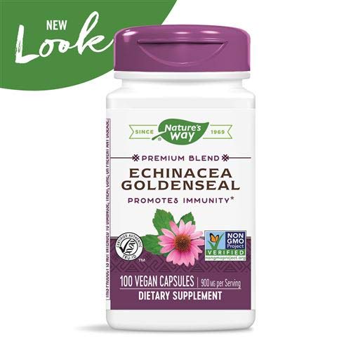 Nature's Way Echinacea Goldenseal bottle ready for home or travel.