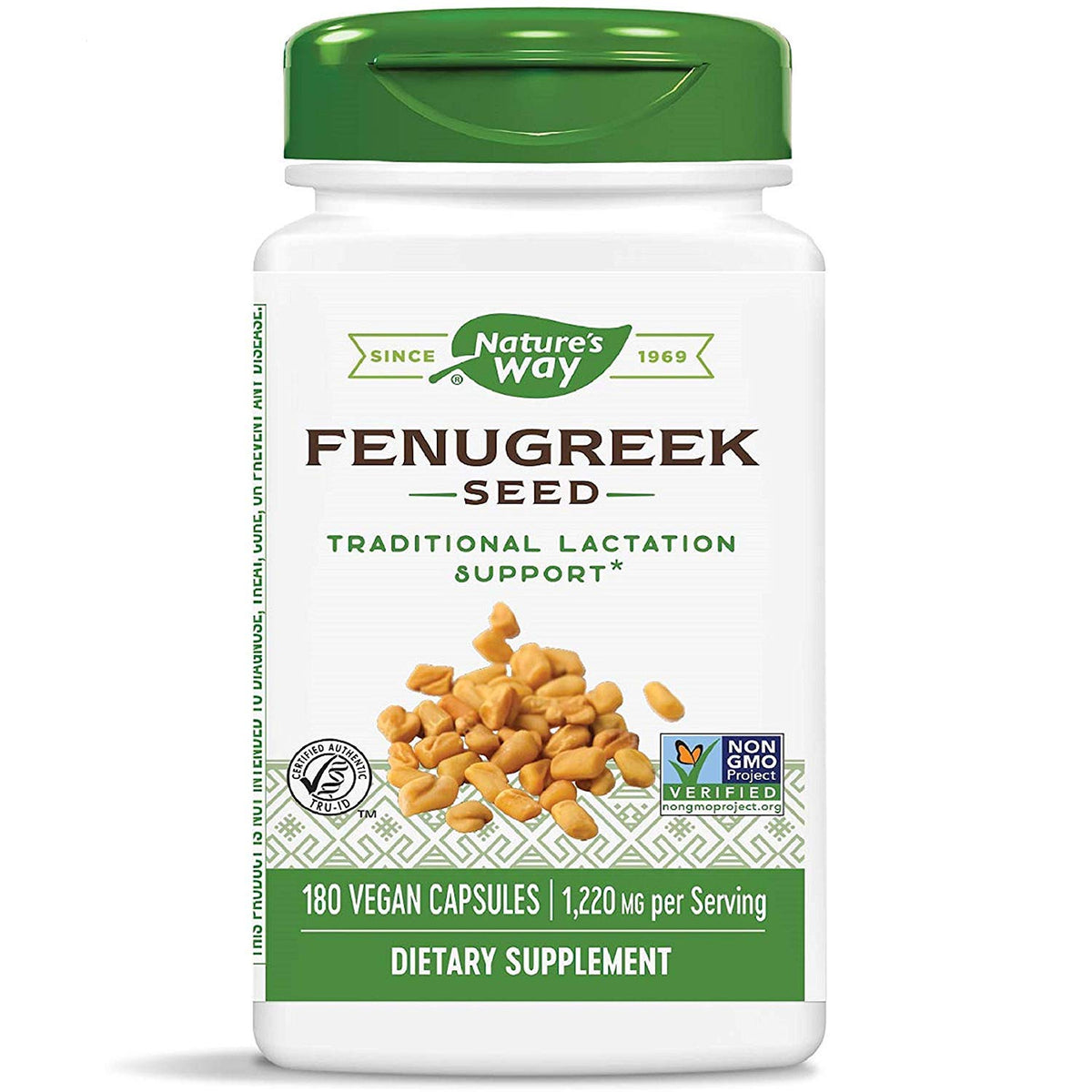 Nature's Way fenugreek seed 610 mg bottle for easy daily spice use.