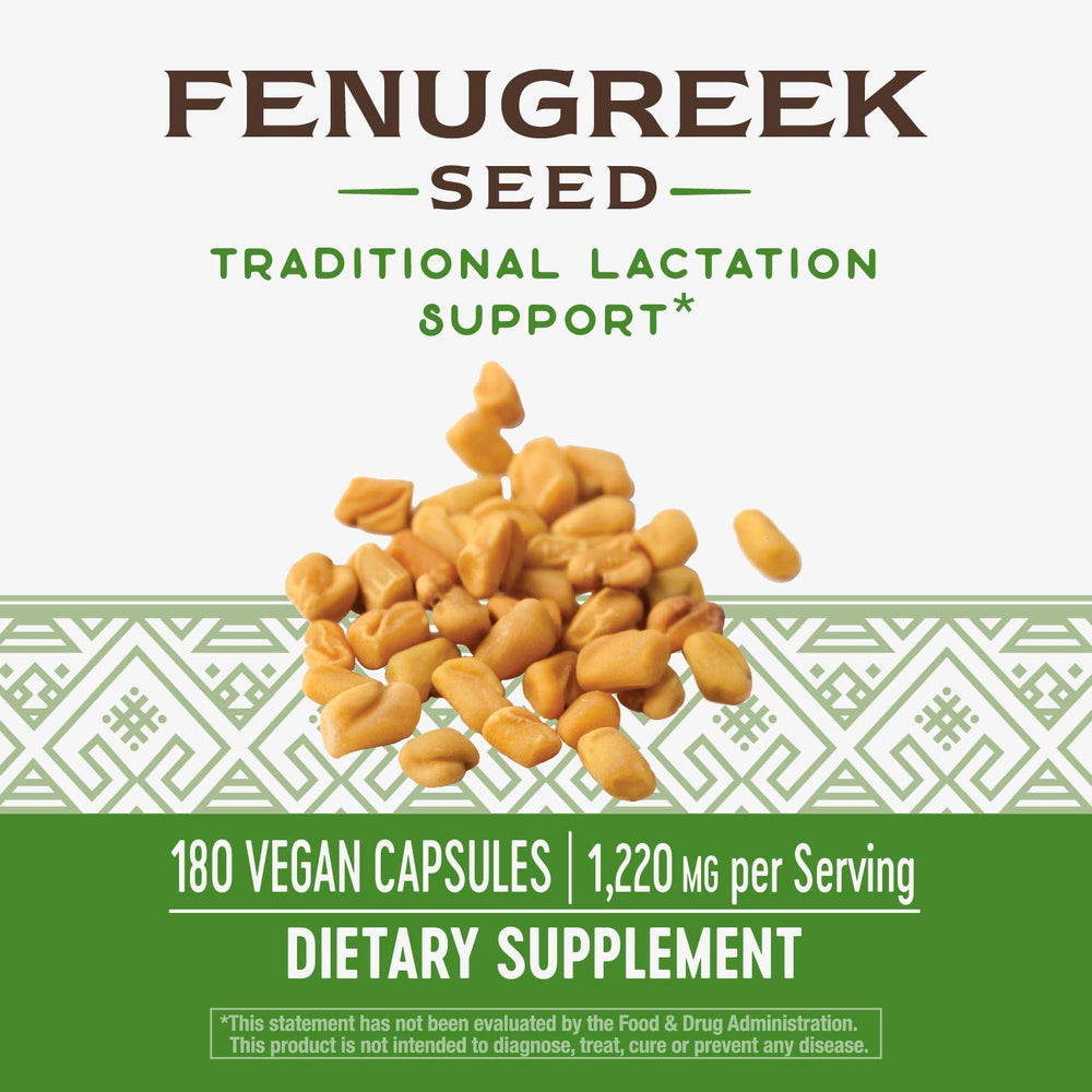 Nature's Way fenugreek packaging highlighting trusted quality and capsule form.