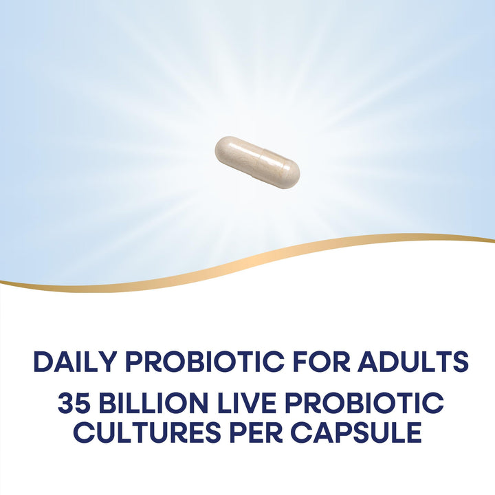 Nature's Way Fortify Optima label closeup reveals 15 probiotic strains.