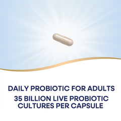 Nature's Way Fortify Optima label closeup reveals 15 probiotic strains.