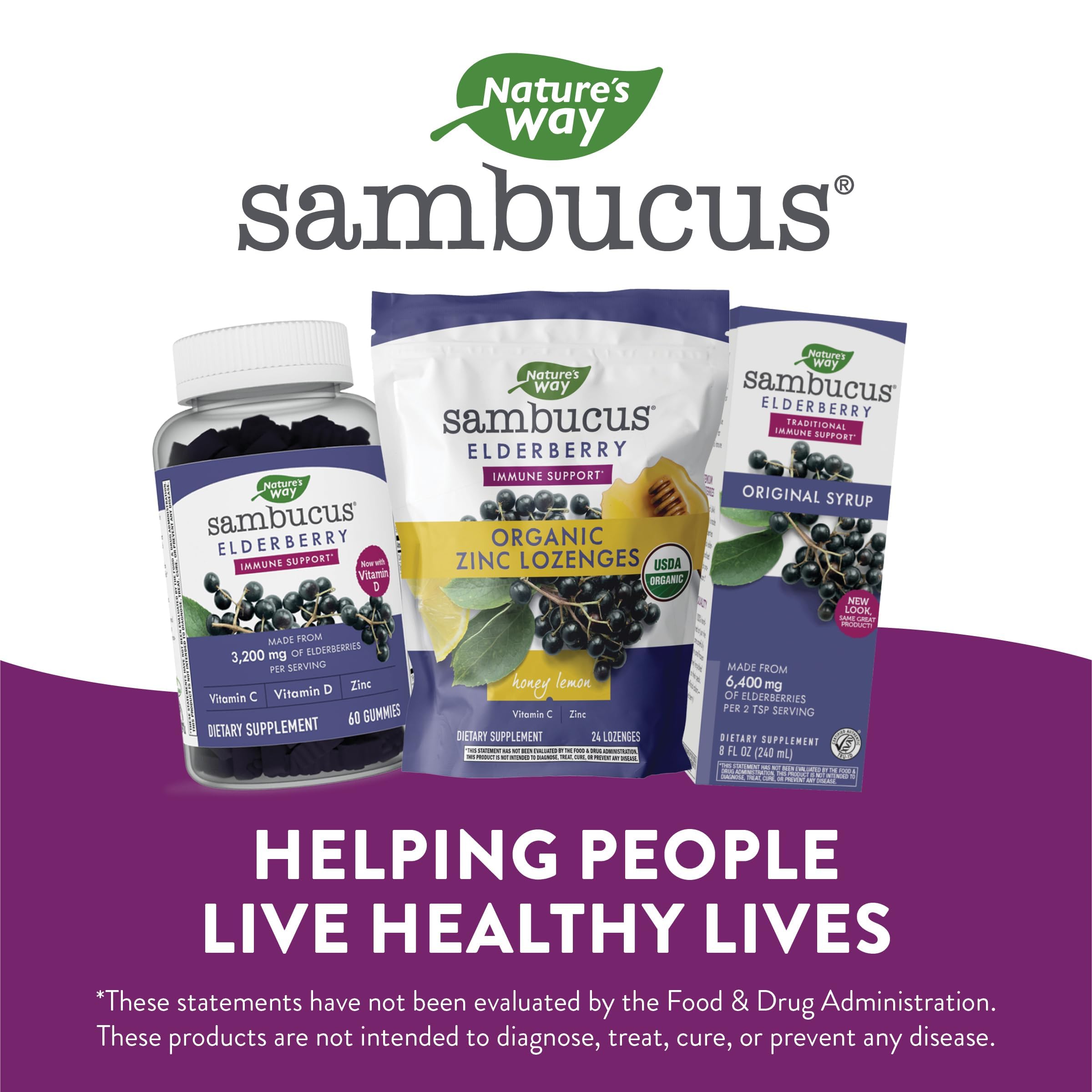 Gluten-free and vegetarian Nature's Way lozenges for dietary needs.