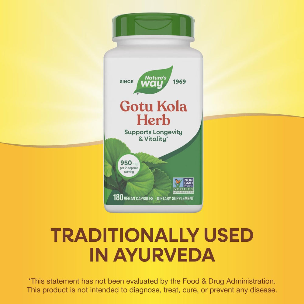 Nature's Way Gotu Kola bottle top image.