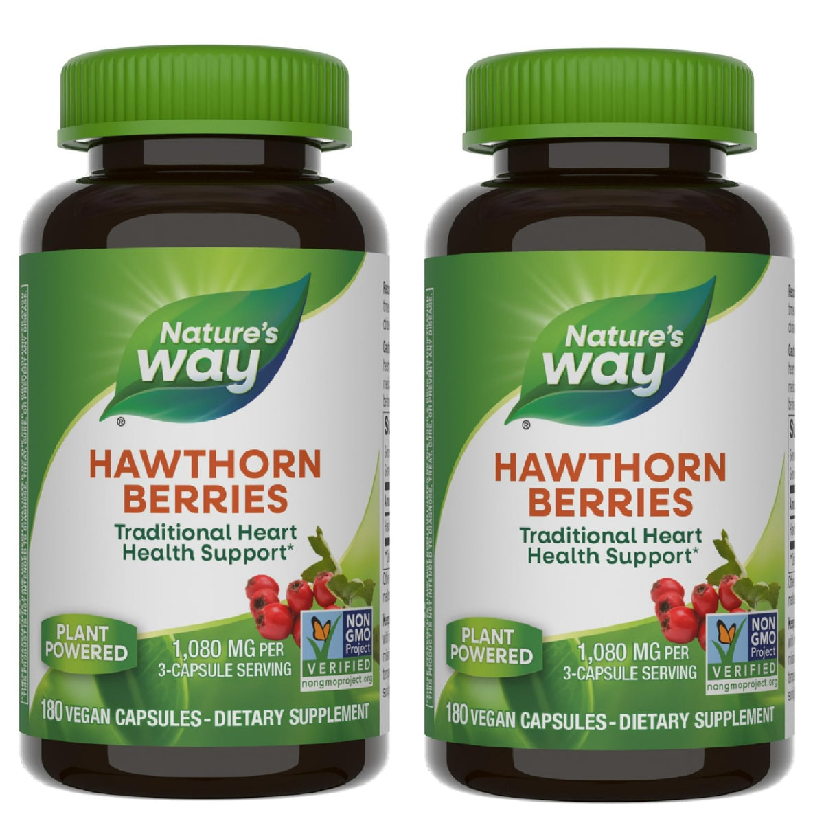 Nature's Way Hawthorn Berries bottle front for daily wellness support.