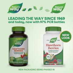 Nature's Way Hawthorn Berries label emphasizes clean ingredients