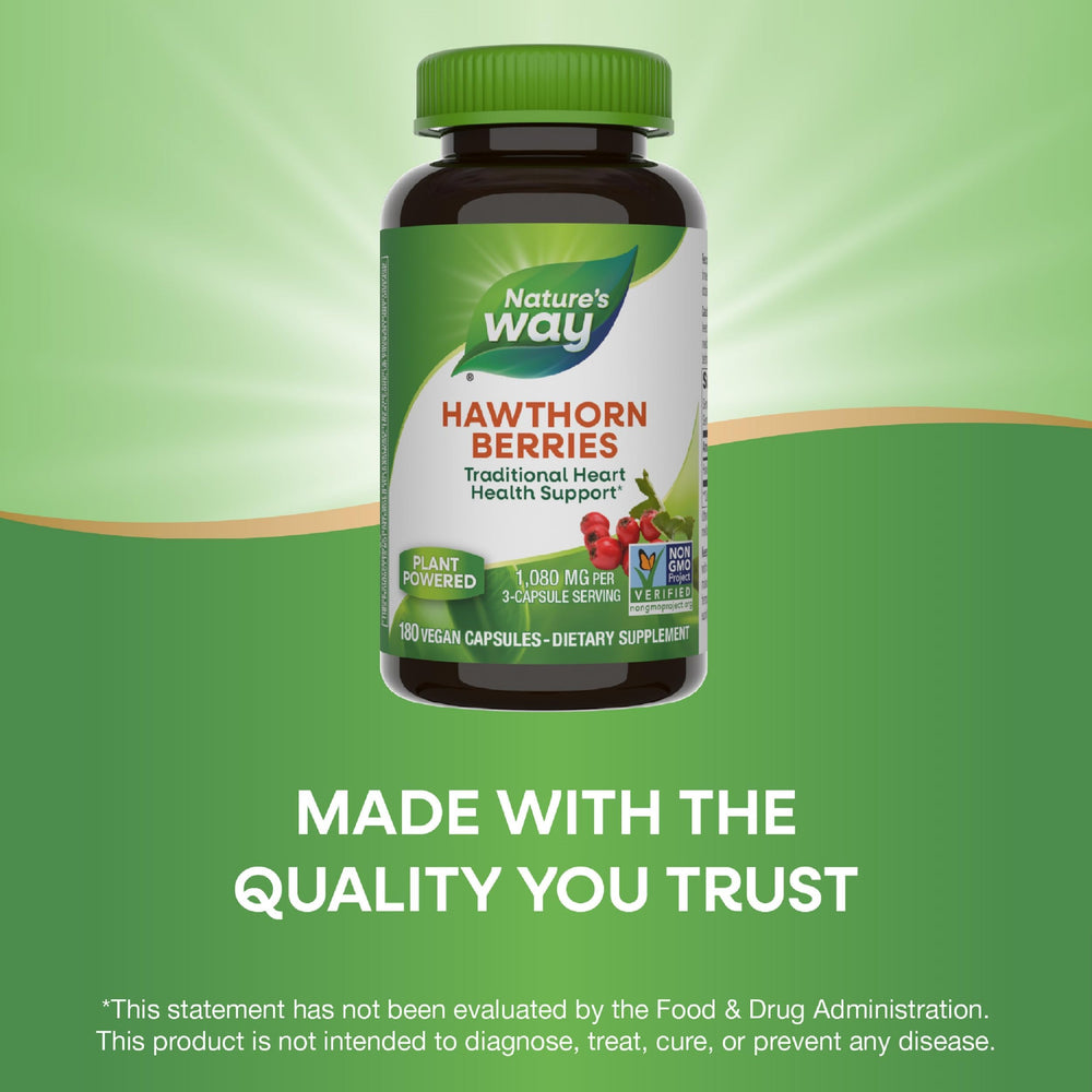 Nature's Way Hawthorn Berries two-pack packaging communicates value and convenience.