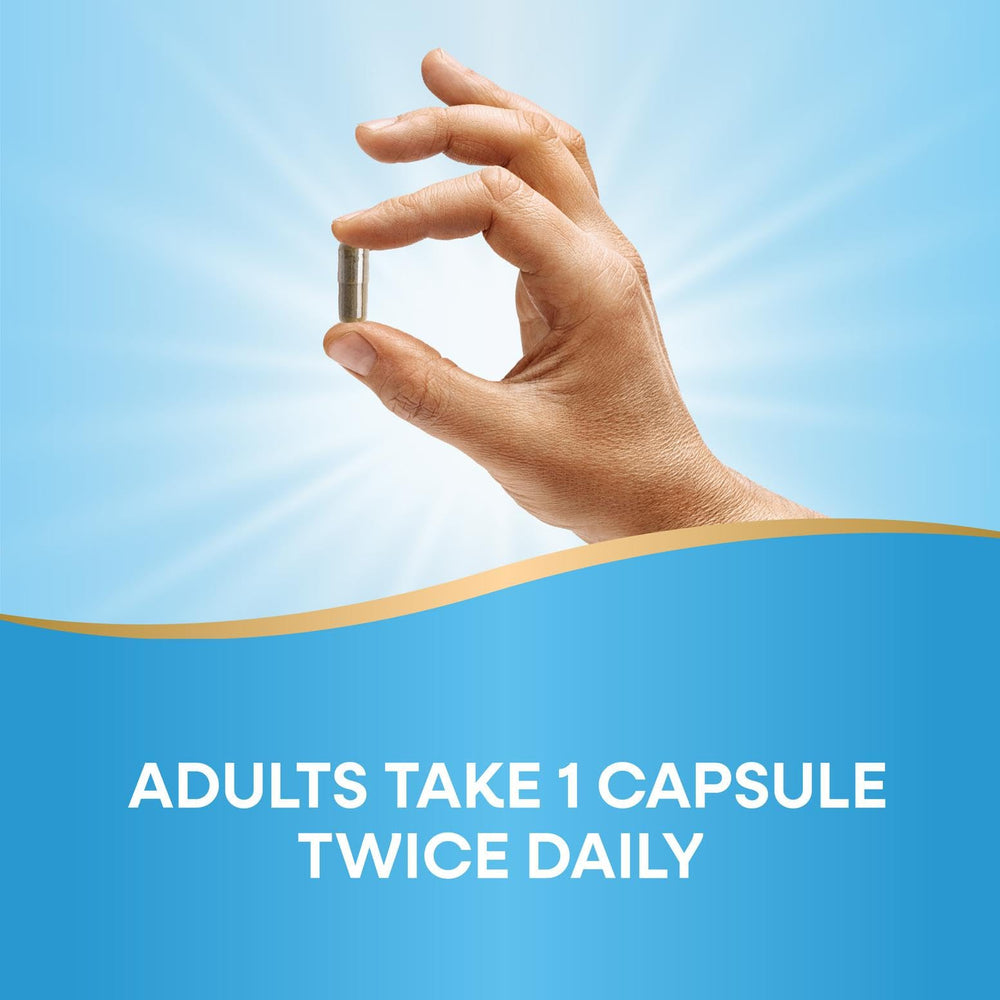 Vegan, dairy-free supplement details on Nature's Way bottle.