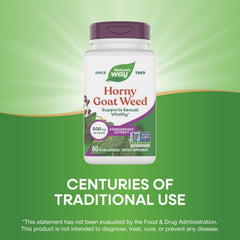 Supplement facts panel for Nature's Way Horny Goat Weed Premium Extract