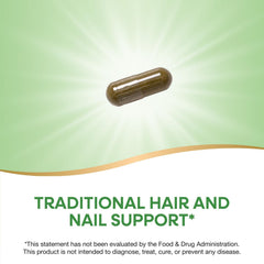 Close-up of capsules emphasizing 440 mg per serving and vegan formula.