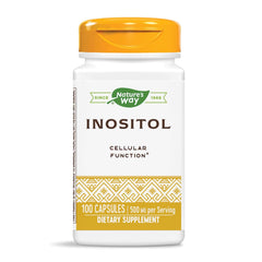 Nature's Way Inositol bottle with capsules supports cellular membrane nutrient transfer.