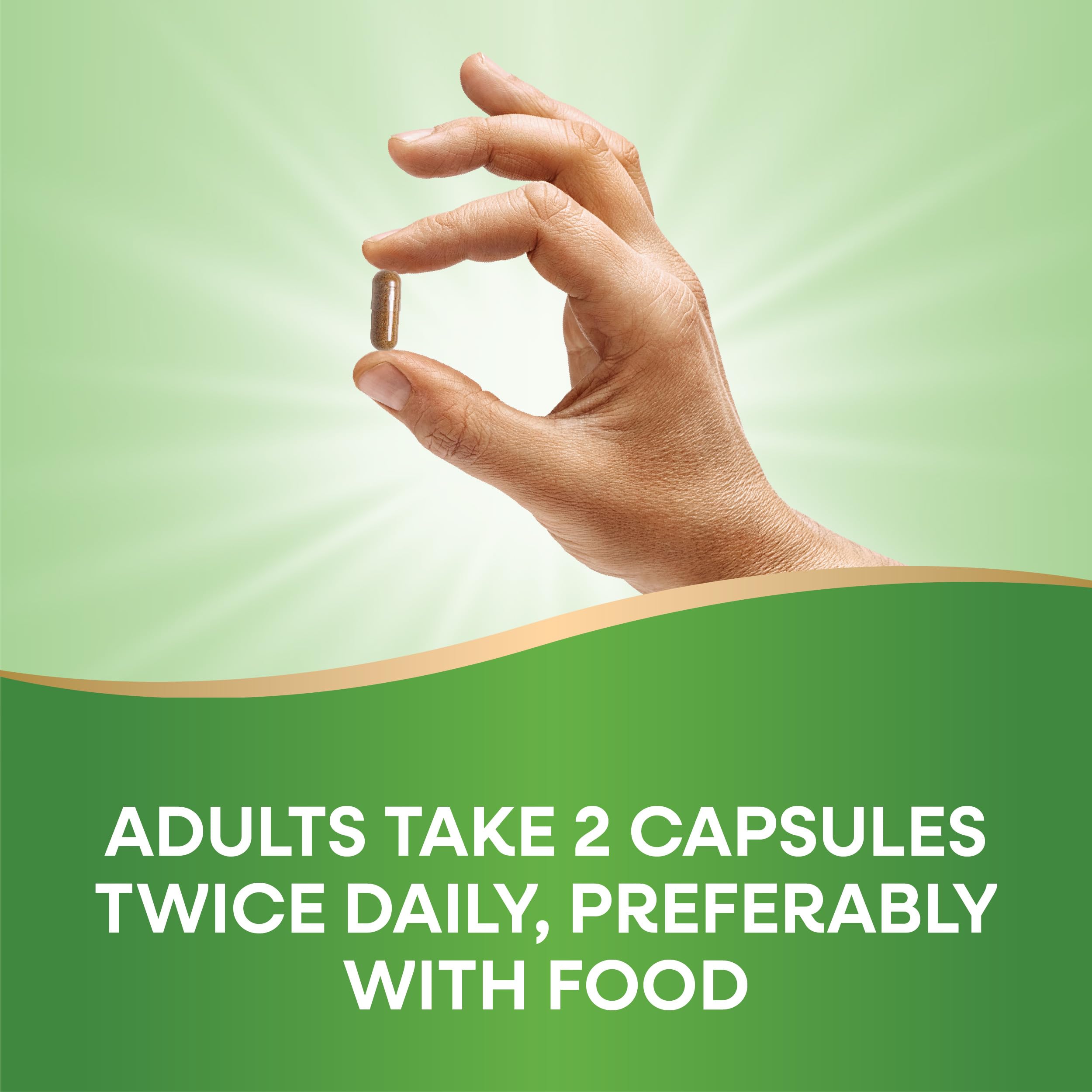 Nature's Way Leg Veins daily-use bottle demonstrates simple routine for busy days